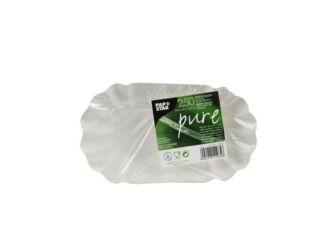 Tallrik PURE 105x200x35mm vit 250/fp Primmeshiper