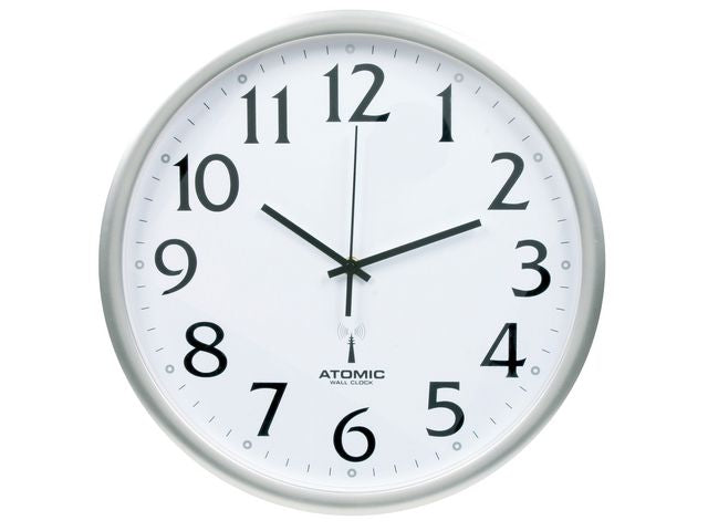 Väggur TIQ radiokontrollerat Ø35cm silv - Primmeshiper