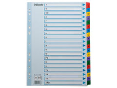 Kartongregister m. plastfl. A4 A-Ö färg - Primmeshiper