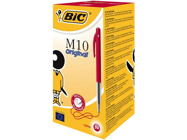 Kulpenna BIC Clic M10 1,0 röd - Primmeshiper