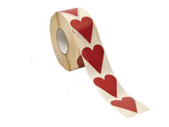 Etikett hjärta röd 19x24mm 1000/RL - Primmeshiper