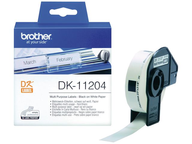 Etikett BROTHER DK11204 17x54mm 400/fp - Primmeshiper