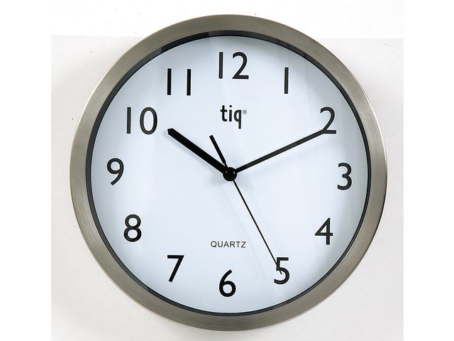 Väggur TIQ Ø25cm aluminium - Primmeshiper