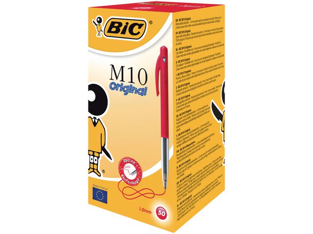 Kulpenna BIC Clic M10 1,0 röd - Primmeshiper