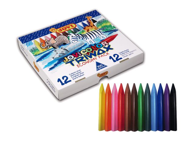 Vaxkrita trekantig 12 färger 300/fp - Primmeshiper