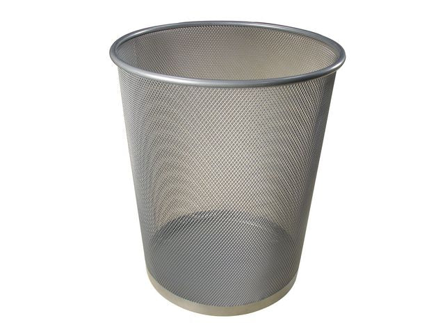 Papperskorg trådmetall 18L silver - Primmeshiper