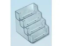 Visitkortsställ 4-fack transparent - Primmeshiper