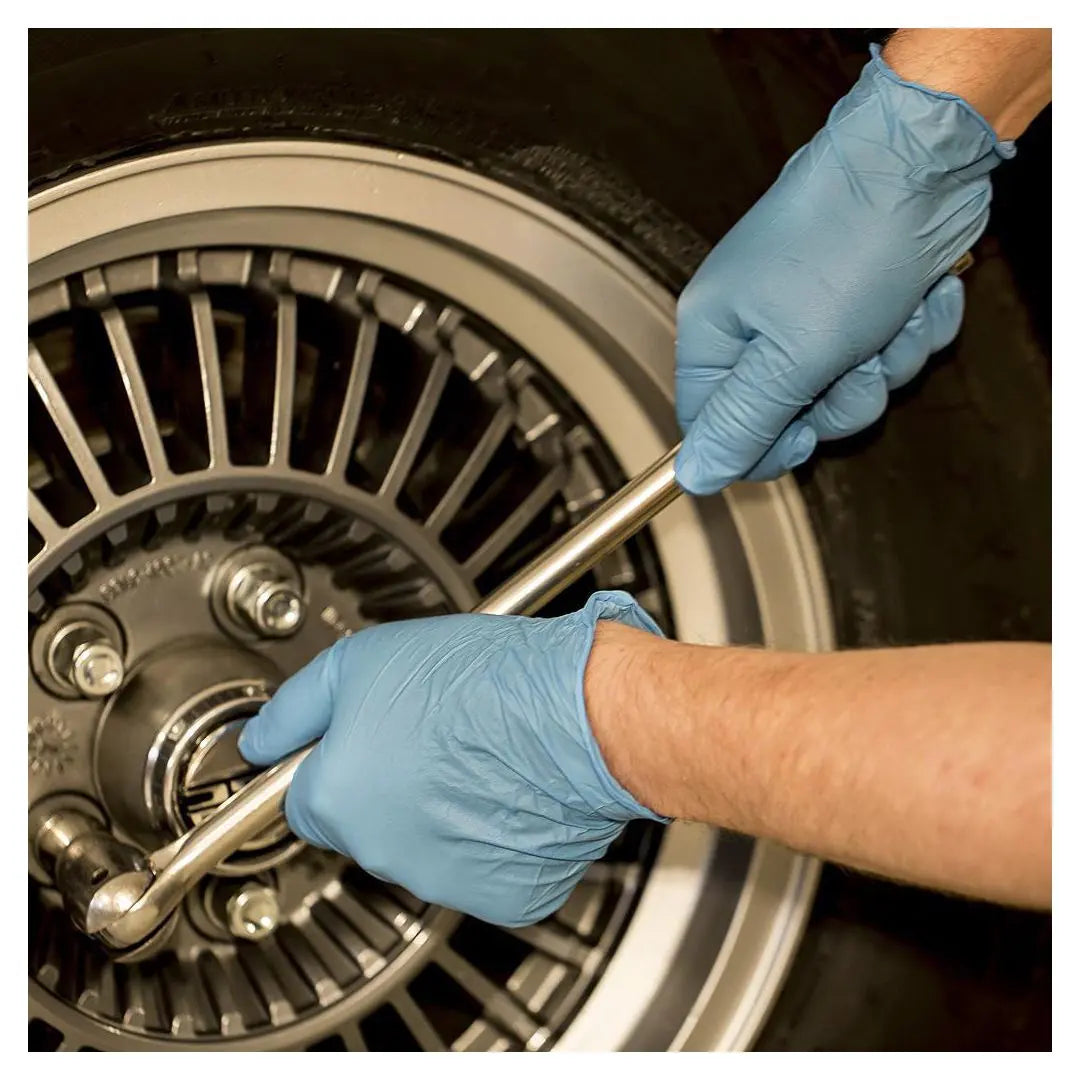 Livsmedelshandske Nitril blå L 200/fp Primmeshiper