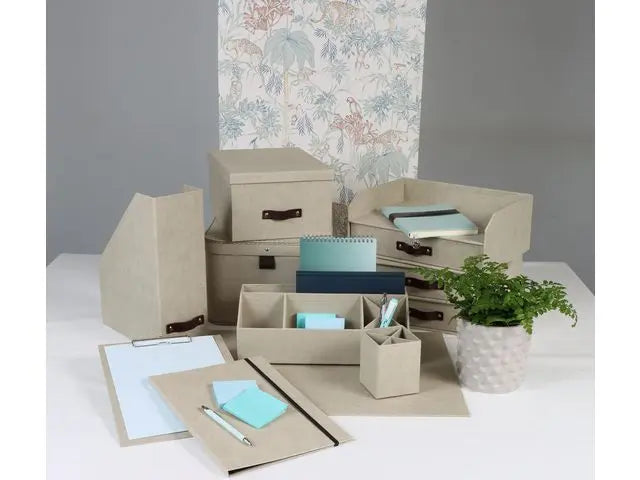 Skrivbordsbyrå kart. m. läderhand. linne - Primmeshiper