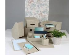 Förvaringsbox m.lock kartong linne 2/fp - Primmeshiper