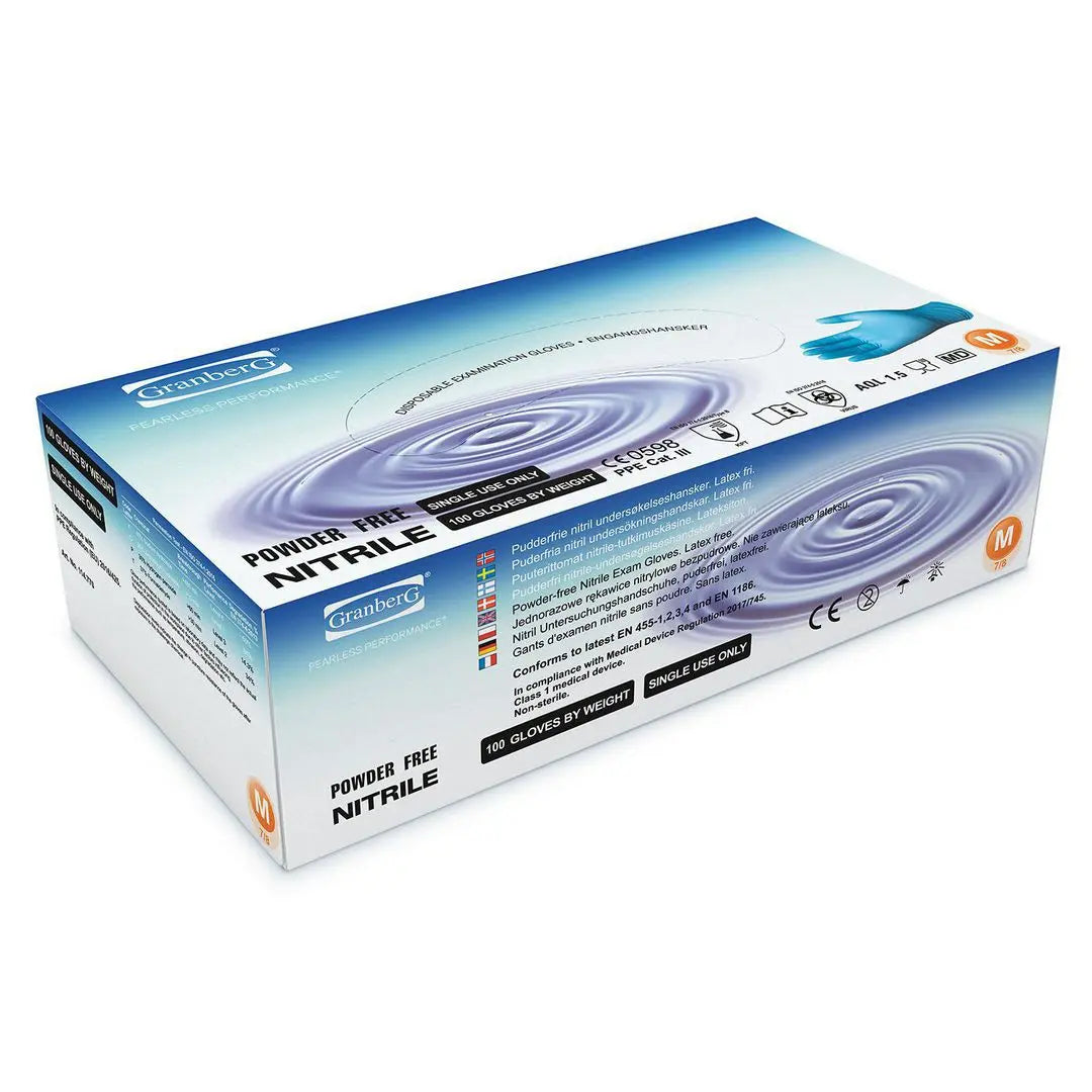 Livsmedelshandske Nitril blå L 200/fp Primmeshiper