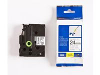 Tape BROTHER TZE-FX251 24mm svart på vit - Primmeshiper