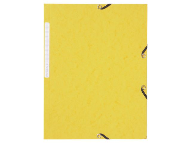 Gummibandsmapp LYRECO A4 3-kl gul 10/fp - Primmeshiper