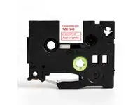 Tape 18mm TZe-242 röd på vit - Primmeshiper