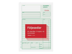 Blankett följesedel A5 3x50 bl num Primmeshiper