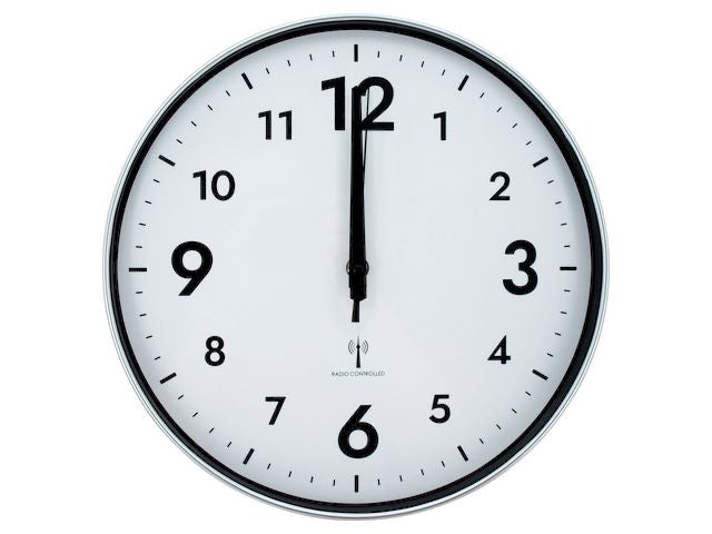 Väggur radiokontroll. Ø30 silver - Primmeshiper