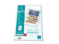 Aktmapp EXACOMPTA A4 0,11mm kl 100/fp Primmeshiper