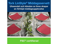 Servett TORK LinStyle Röd 39x39 50/fp - Primmeshiper