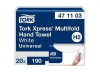 Handduk TORK Uni H2 2-lag vit 3800/fp - Primmeshiper