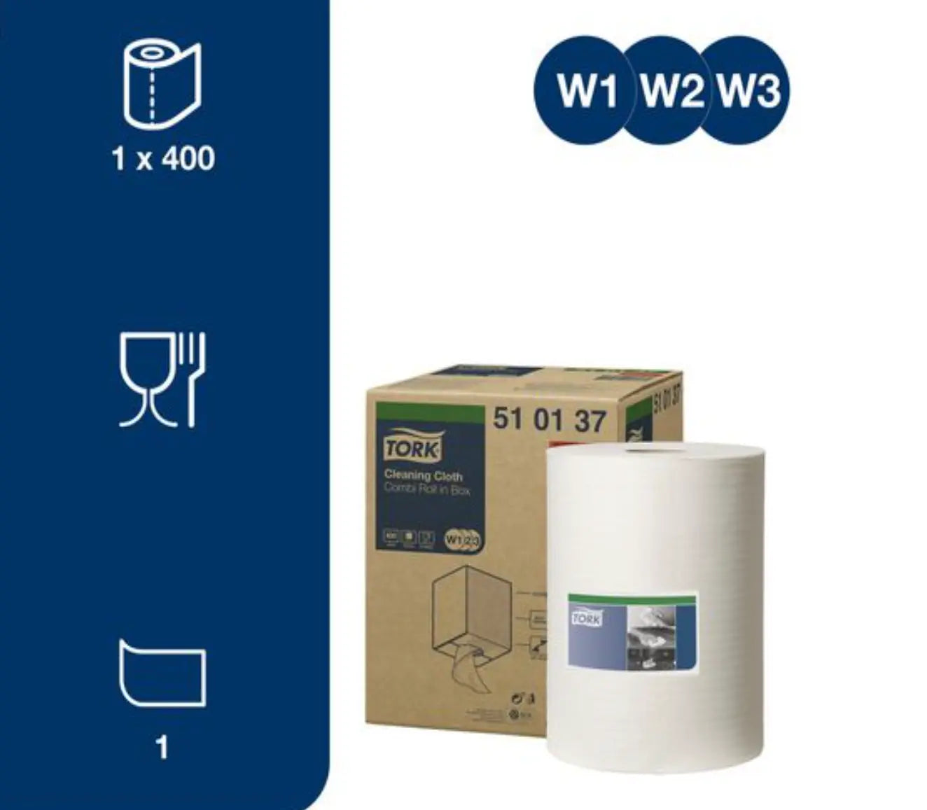 Rengöringsduk TORK Mjuk W1/2/3 152m - Primmeshiper