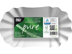 Tallrik PURE 105x175x30mm vit 250/fp - Primmeshiper