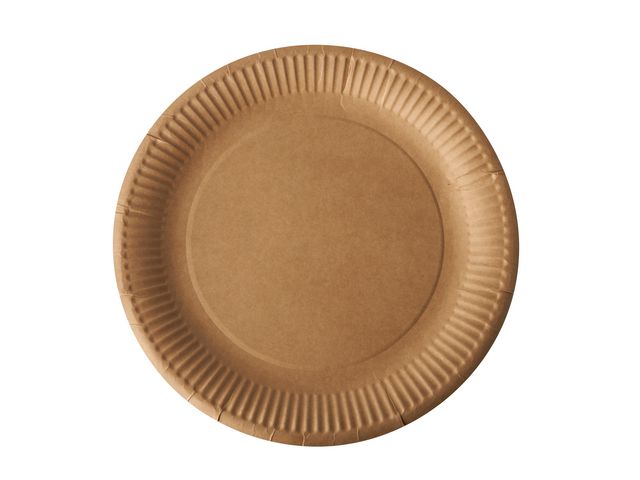 Tallrik PURE papper Ø230mm brun 100/fp - Primmeshiper