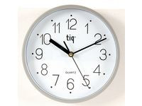 Väggur TIQ Ø22,5cm silver - Primmeshiper