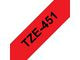 Tape BROTHER TZE451 24mm svart på röd - Primmeshiper