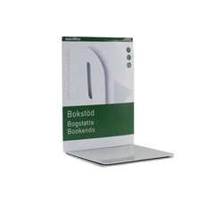 Bogstøtte metal 15cm, Hvid 2/stk