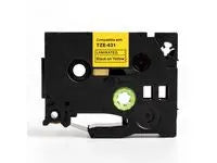 Tape 12mm TZe-631 svart på gul - Primmeshiper