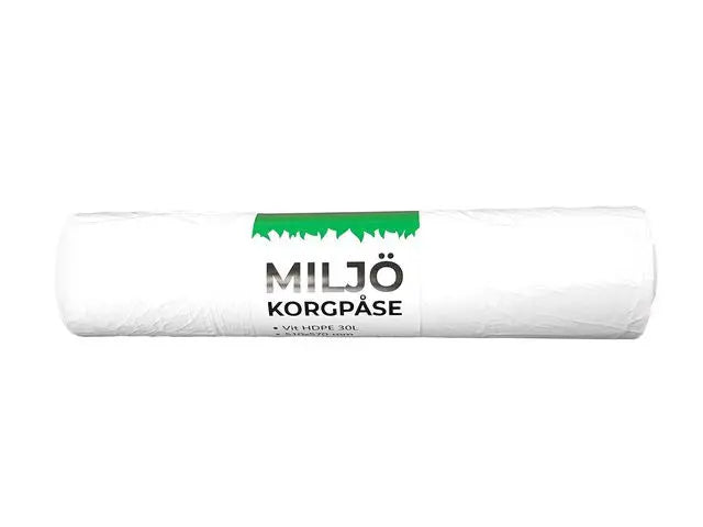 Papperskorgspåse HDPE 30L 9my vit 100/RL Primmeshiper