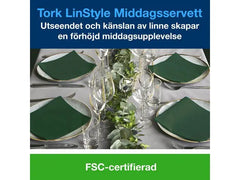 Servett TORK LinStyle Grön 39x39  50/fp - Primmeshiper