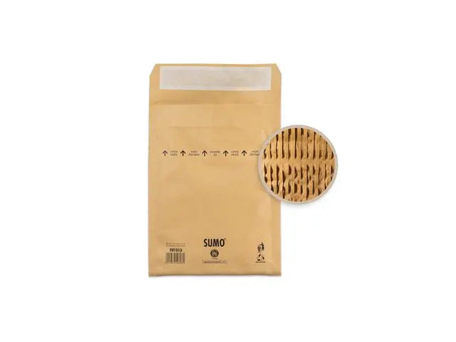 Påse vadderad SUMO 295x445mm brun 10/fp - Primmeshiper